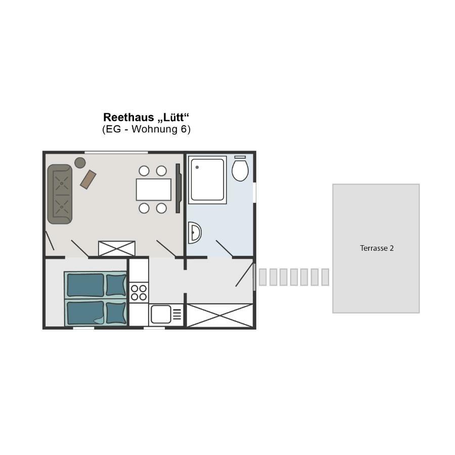 Reetferienhaus - Schaprode Hafen Bagian luar foto